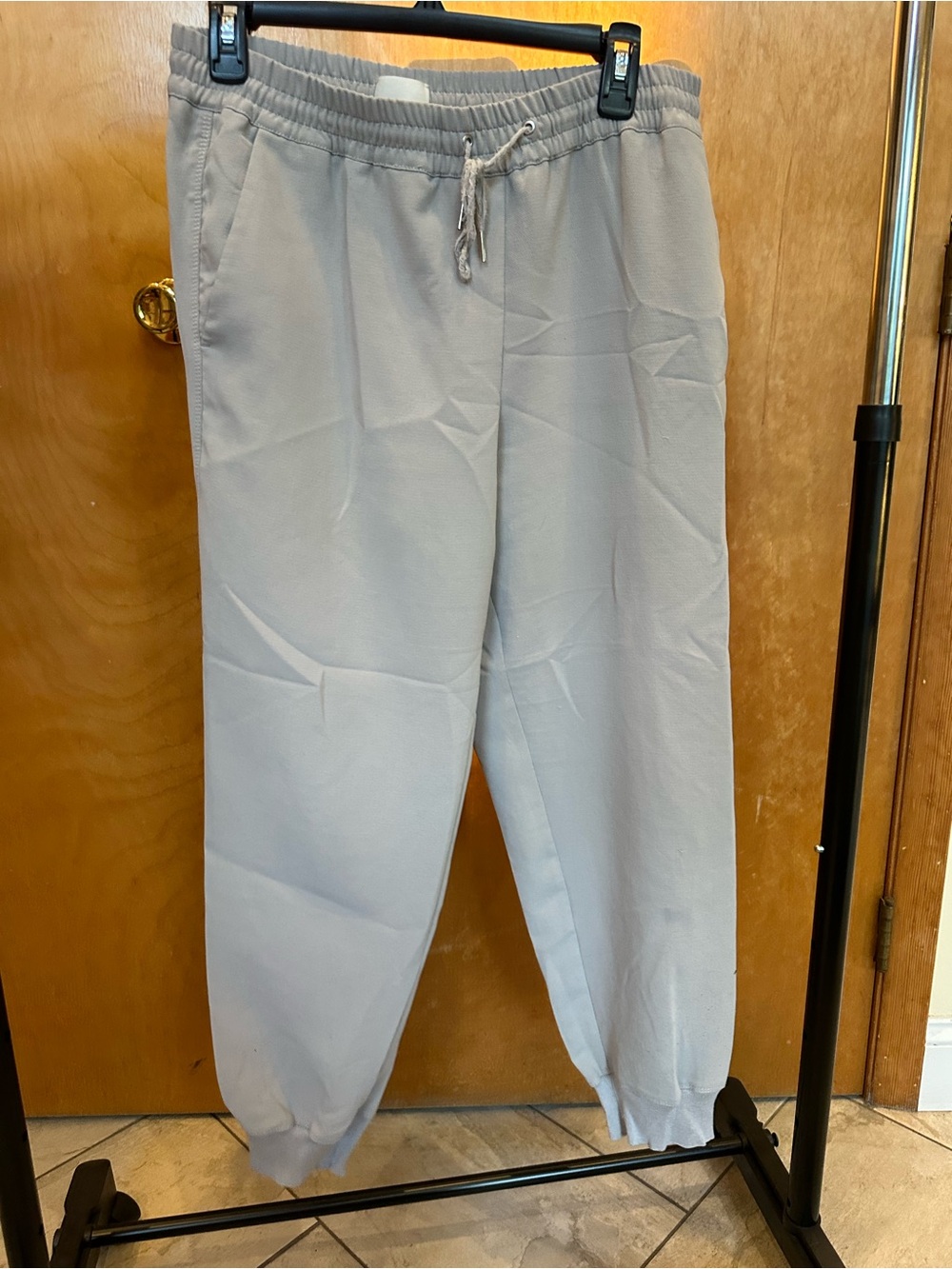 Aritzia Light Gray Drawstring Jogger Pants